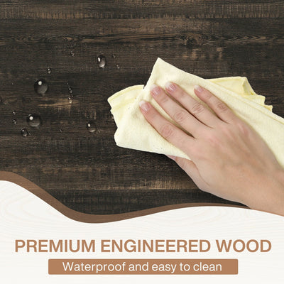 Farmhouse Dining Table for 6 People, 70.8-Inch Rectangular Wood Kitchen Table