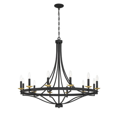 Fidenza 12-light Modern Farmhouse Empire Wagon Wheel Chandelier with UL - D40'' * H135''