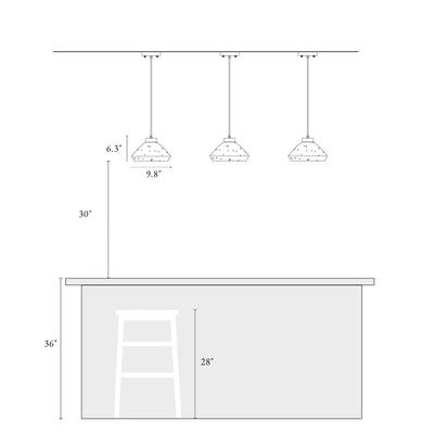 Flyn Modern 1-Light Mercury Glass Kitchen Island Pendant Lights