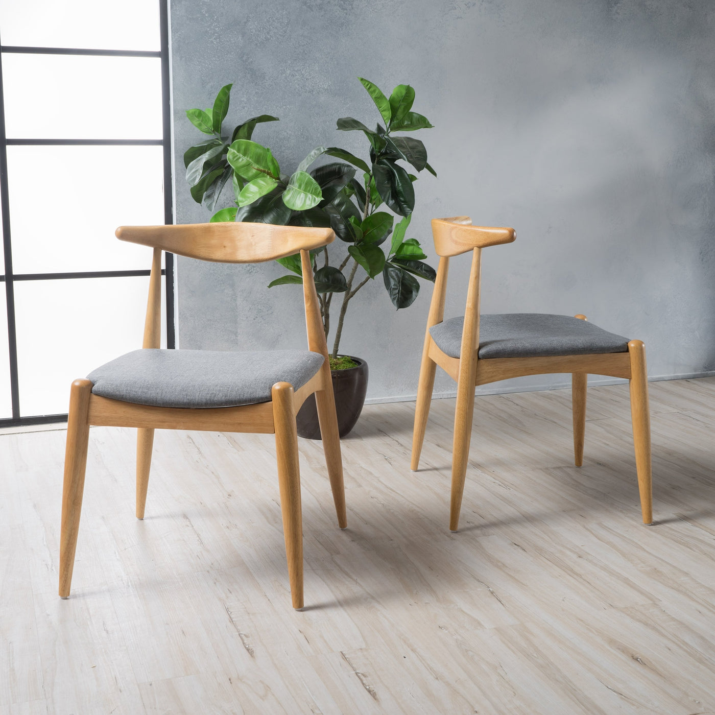 Francie Mid-Century Modern Dining Chairs (Set of 2) by Christopher Knight Home - 20.50 W x 20.25 L x 29.75 H
