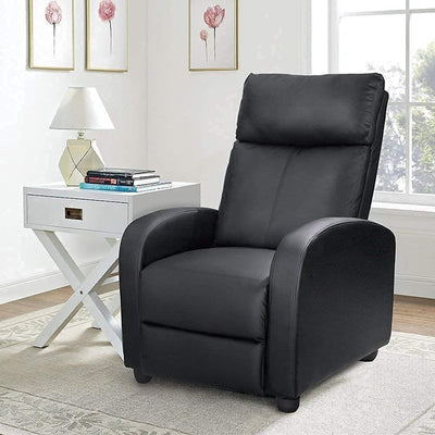 Furniwell PU Leather Sofa Recliner with Padded Seat and Backrest.