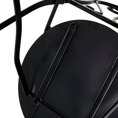 Glitzhome Outdoor Metal Folding Bistro Set 3PCS Patio Table Chairs