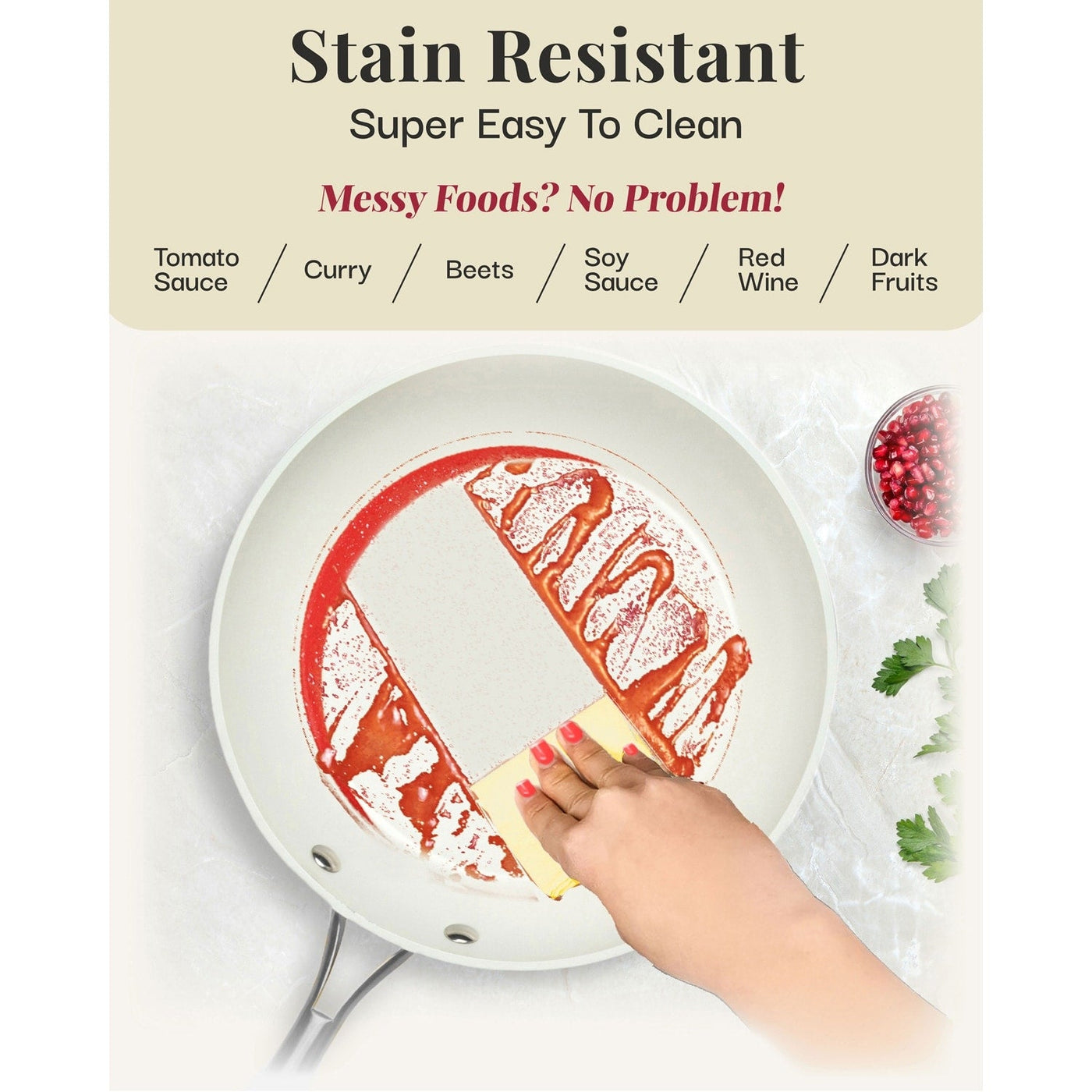 Gotham Steel Cream 12 Piece Pots and Pans Ultra Nonstick Ceramic Cookware Set with Stay Cool Handles