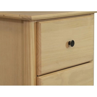 Grain Wood Furniture Shaker 2-drawer Solid Wood Nightstand