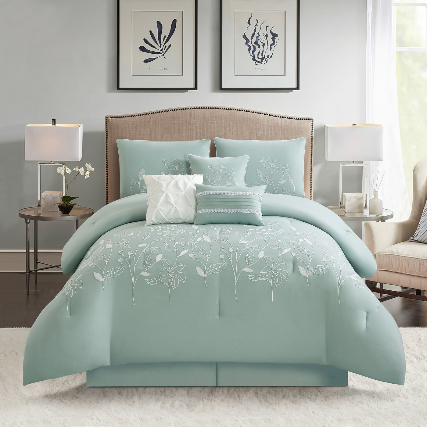 Nanshing Taylor 7 Piece Floral Botanical Comforter Set