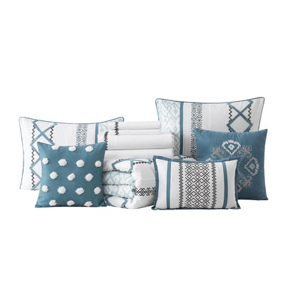 Nanshing Trina 15 Piece Boho Embroidered Comforter Set