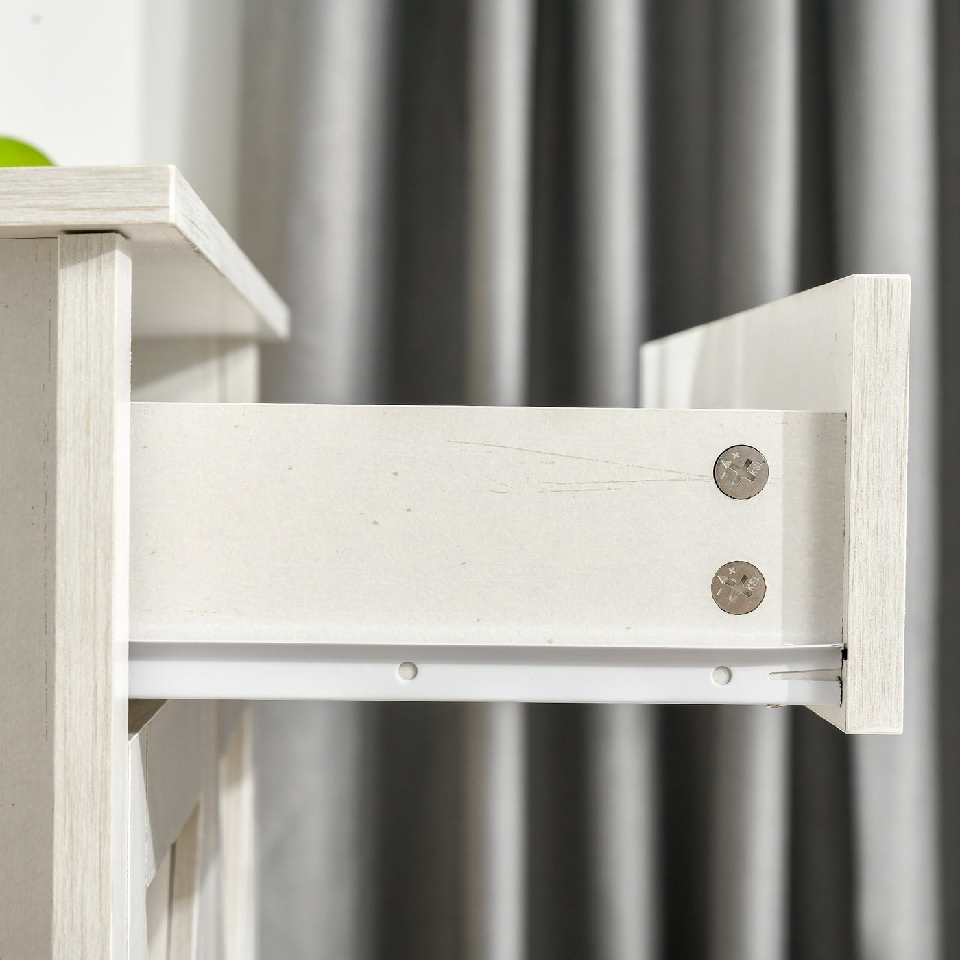 HOMCOM 32 Farmhouse Barn Door Style Sideboard Cabinet,Buffet Storage Cabinet Coffee Bar for Living Room or Entryway