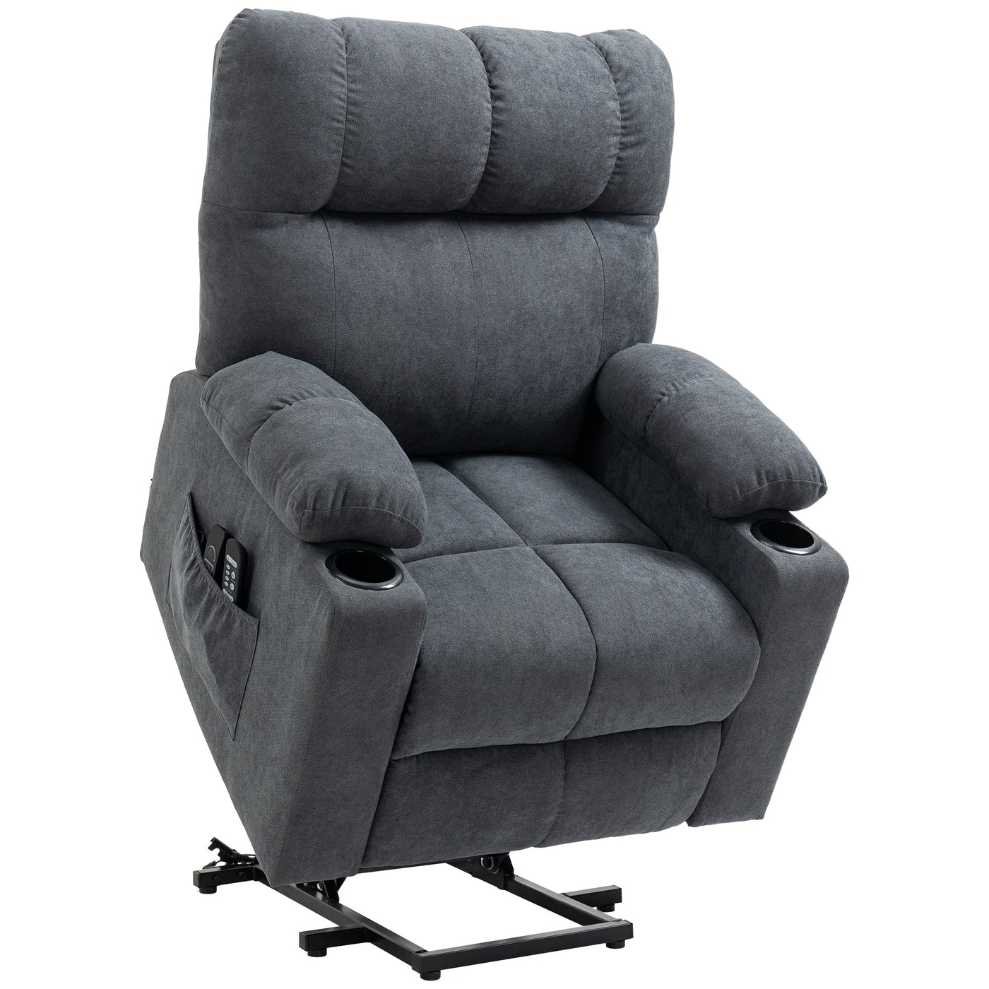 HOMCOM Electric Power Lift Chair Recliners for Elderly, Oversized Living Room Recliner Chair with Remote Control