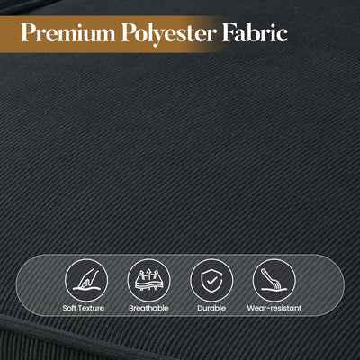 HOOOWOOO Mid-Century 3-Seat Upholstered Sofa with Wood Legs for Living Room