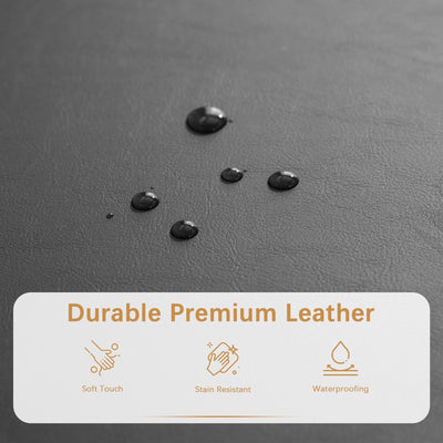 50.3 x 17.50 x 18 Upholstered Rectangular Storage Ottoman-Faux Leather