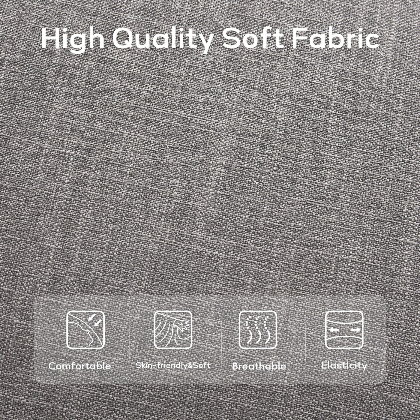 Upholstered Fabric Entryway Bench, Bedroom Bench for End of Bed Beige, Solid Wood 44-inch