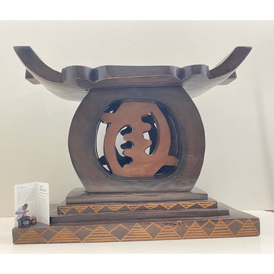 Handmade Chief's Palace Gye Nyame Stool (Ghana)