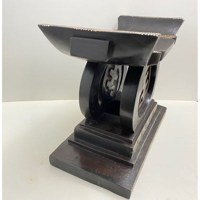 Handmade Chief's Palace Gye Nyame Stool (Ghana)