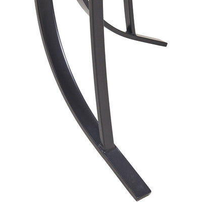 Hanover Lavallette 5-Piece Dining Set in Ocean Blue with 4 Stationary Chairs, 52-In. Round Glass-Top Table, Umbrella, and Base