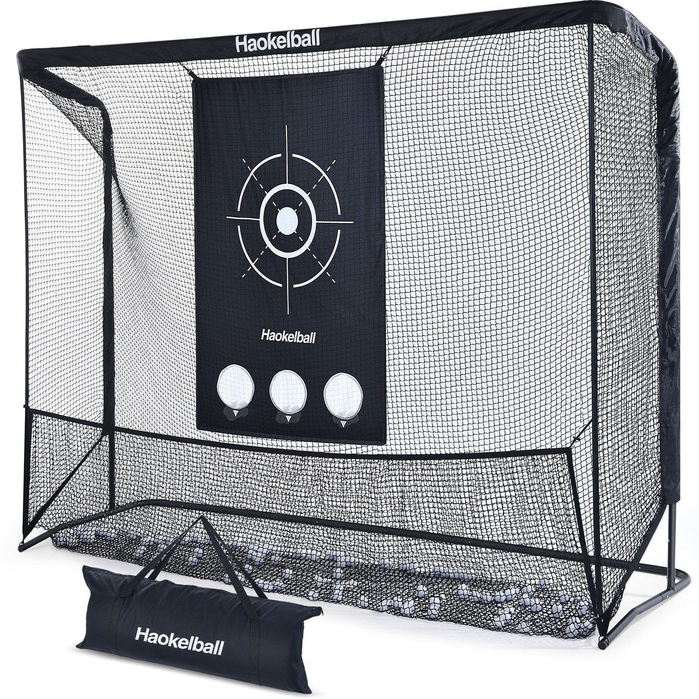 Haokelball Golf Net 10x7.5ft Golf Practice Net with Target Cloth Heavy Duty Golf Hitting Net