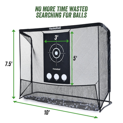 Haokelball Golf Net 10x7.5ft Golf Practice Net with Target Cloth Heavy Duty Golf Hitting Net