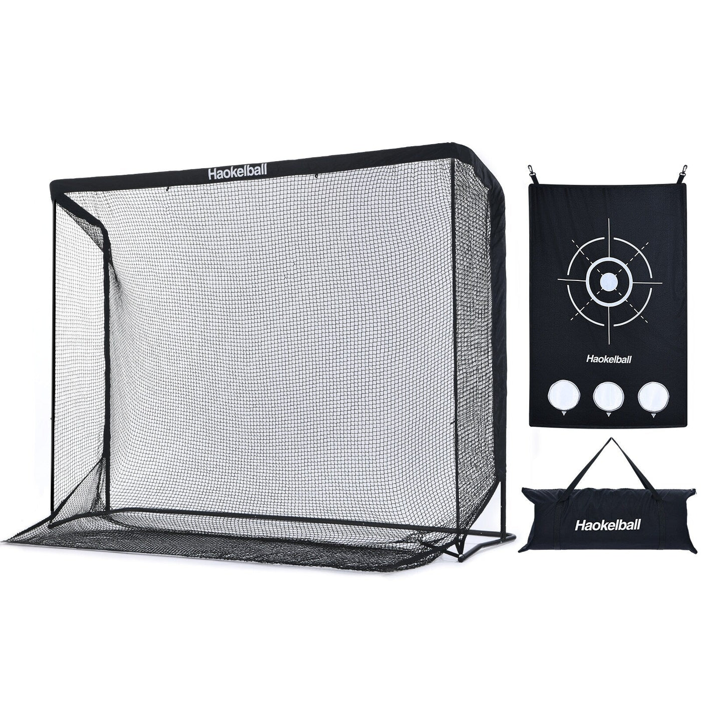 Haokelball Golf Net 10x7.5ft Golf Practice Net with Target Cloth Heavy Duty Golf Hitting Net