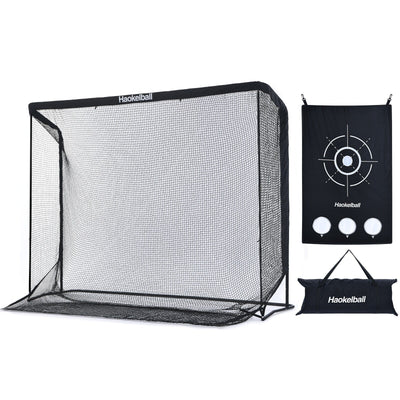 Haokelball Golf Net 10x7.5ft Golf Practice Net with Target Cloth Heavy Duty Golf Hitting Net