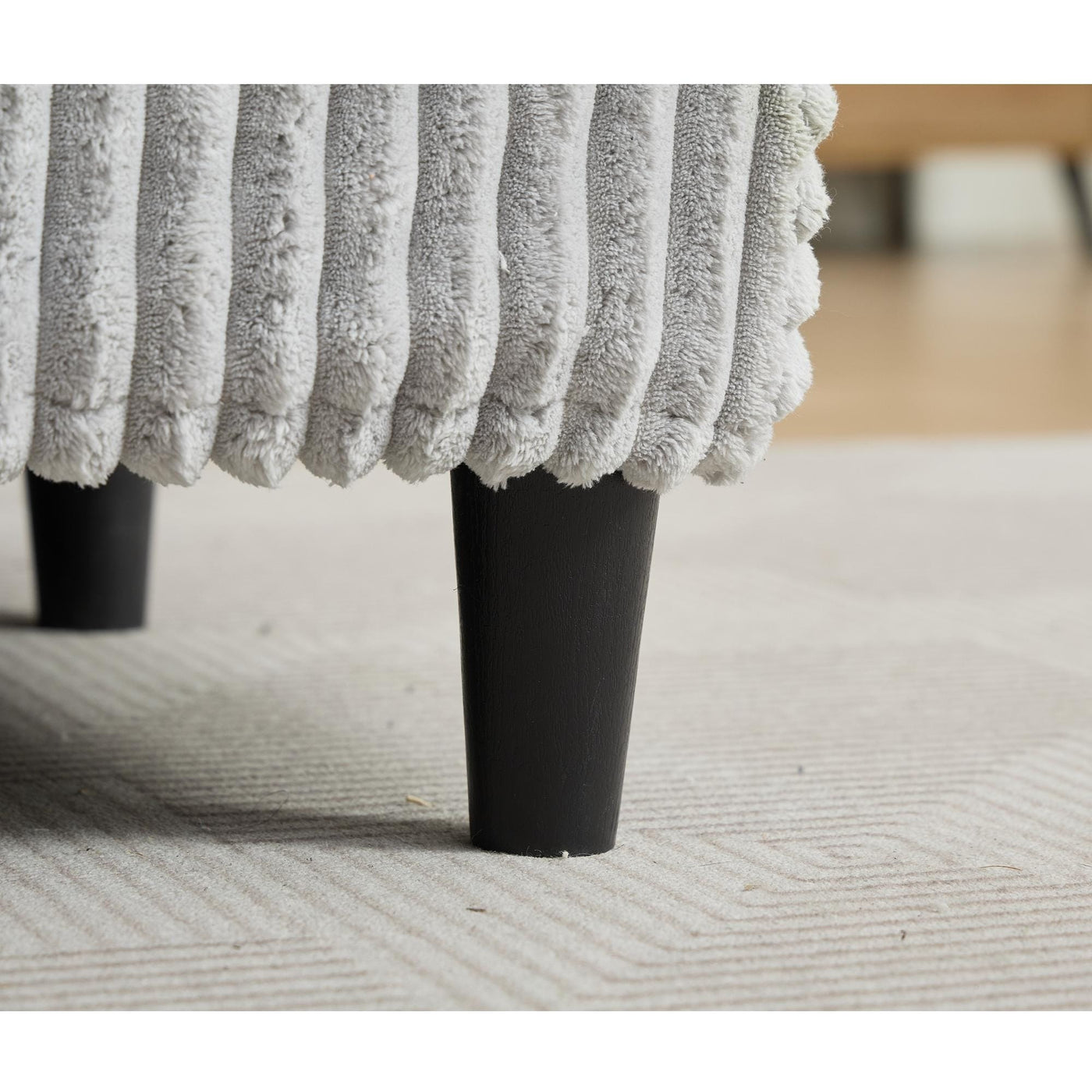 Harmonia 109 W Oversized Corduroy Sofa Bed, Deep Seat Double Lounge Chaise with 4 Pillows