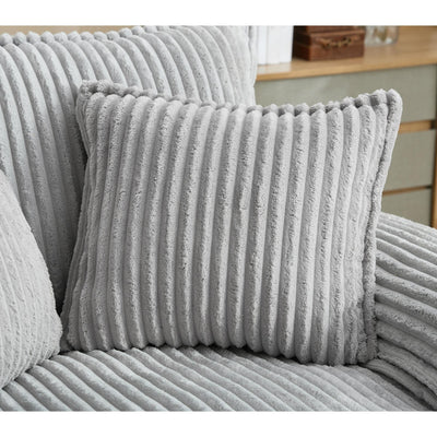 Harmonia 109 W Oversized Corduroy Sofa Bed, Deep Seat Double Lounge Chaise with 4 Pillows