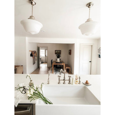 Heritage Bridge Kitchen Faucet with Brass Sprayer