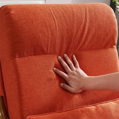 High Back Solid Wood Armrest Backrest Leisure Chair Accent Chair