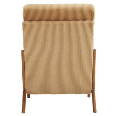 High Back Solid Wood Armrest Backrest Leisure Chair Accent Chair