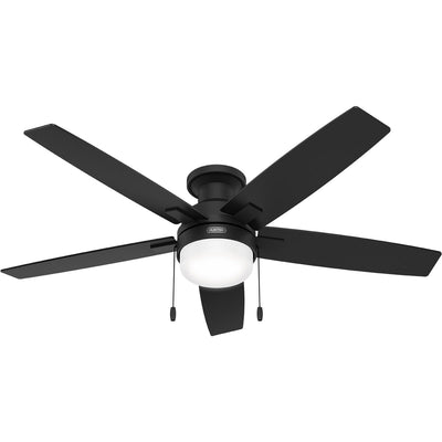 Hunter 52 Anisten Low Profile Ceiling Fan with LED Light and Pull Chain - Modern, Contemporary, Transitional