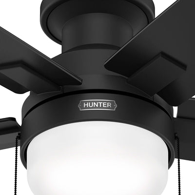 Hunter 52 Anisten Low Profile Ceiling Fan with LED Light and Pull Chain - Modern, Contemporary, Transitional