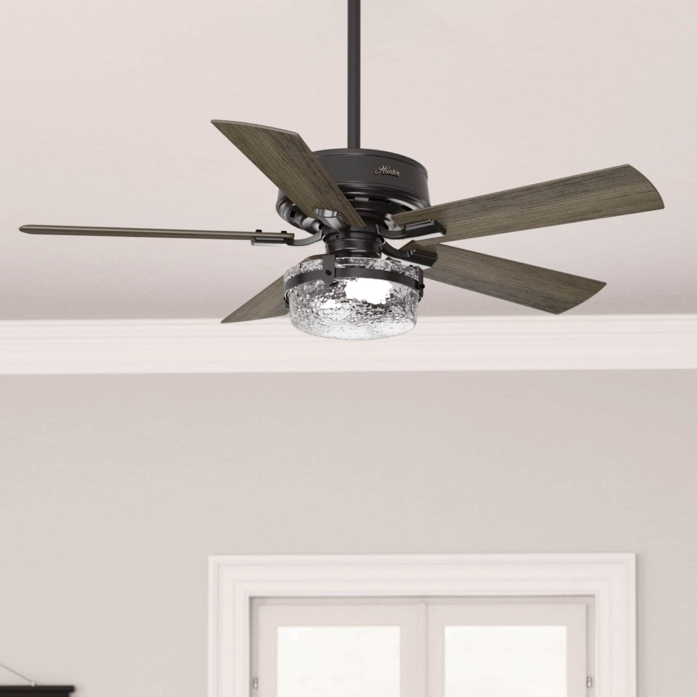 Hunter 52 Canyon Ridge Indoor / Outdoor Ceiling Fan LED Light, Handheld Remote - Farmhouse, Rustic, Industrial