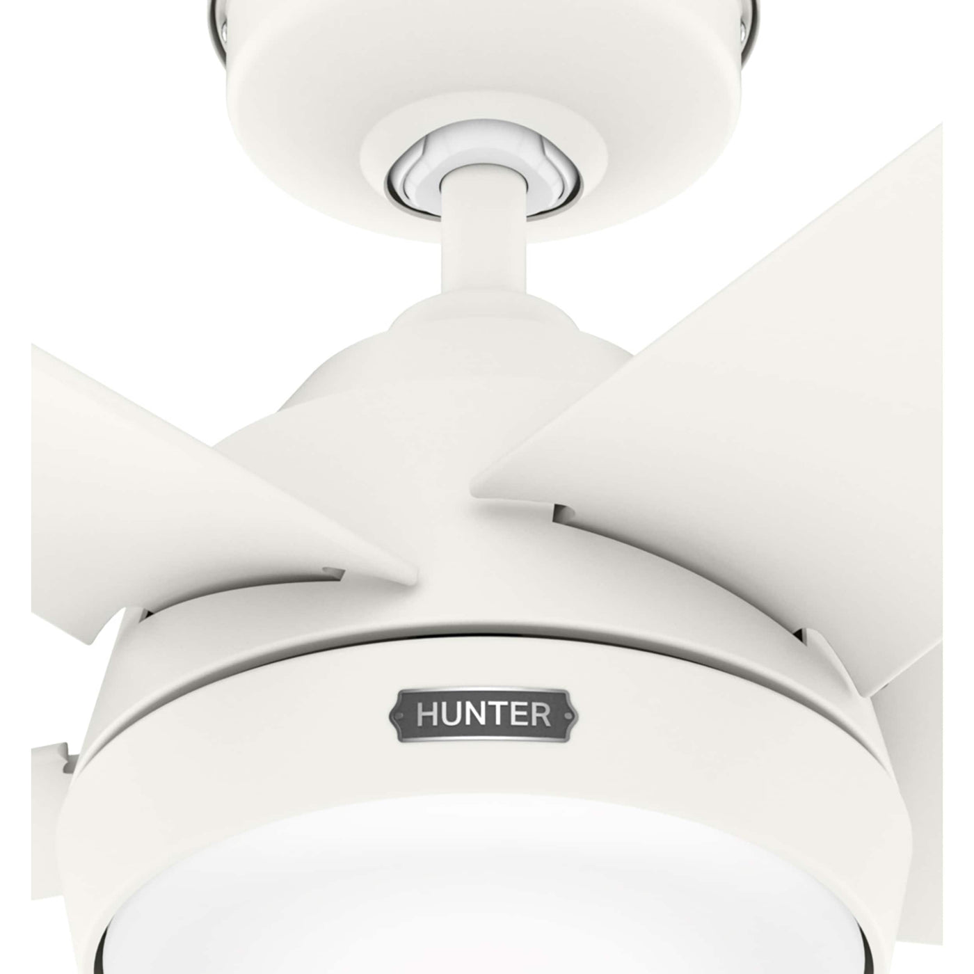 Hunter 52 Skyflow Outdoor Ceiling Fan w/ LED Light Kit, Wall Control - Coastal Modern Contemporary - WeatherMax - WET-RATED!