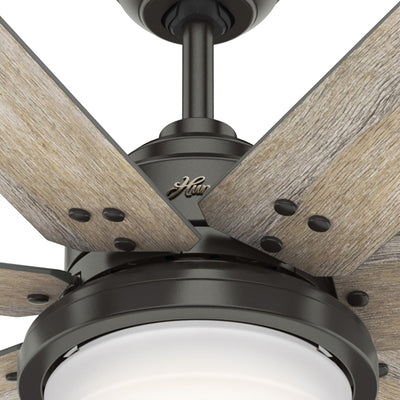 Hunter WiFi Whittington Ceiling Fan with LED Light, Handheld Remote - Windmill - Industrial, Farmhouse, Rustic - SMART FAN!
