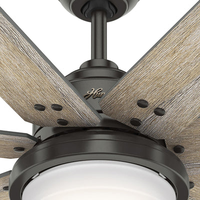 Hunter WiFi Whittington Ceiling Fan with LED Light, Handheld Remote - Windmill - Industrial, Farmhouse, Rustic - SMART FAN!