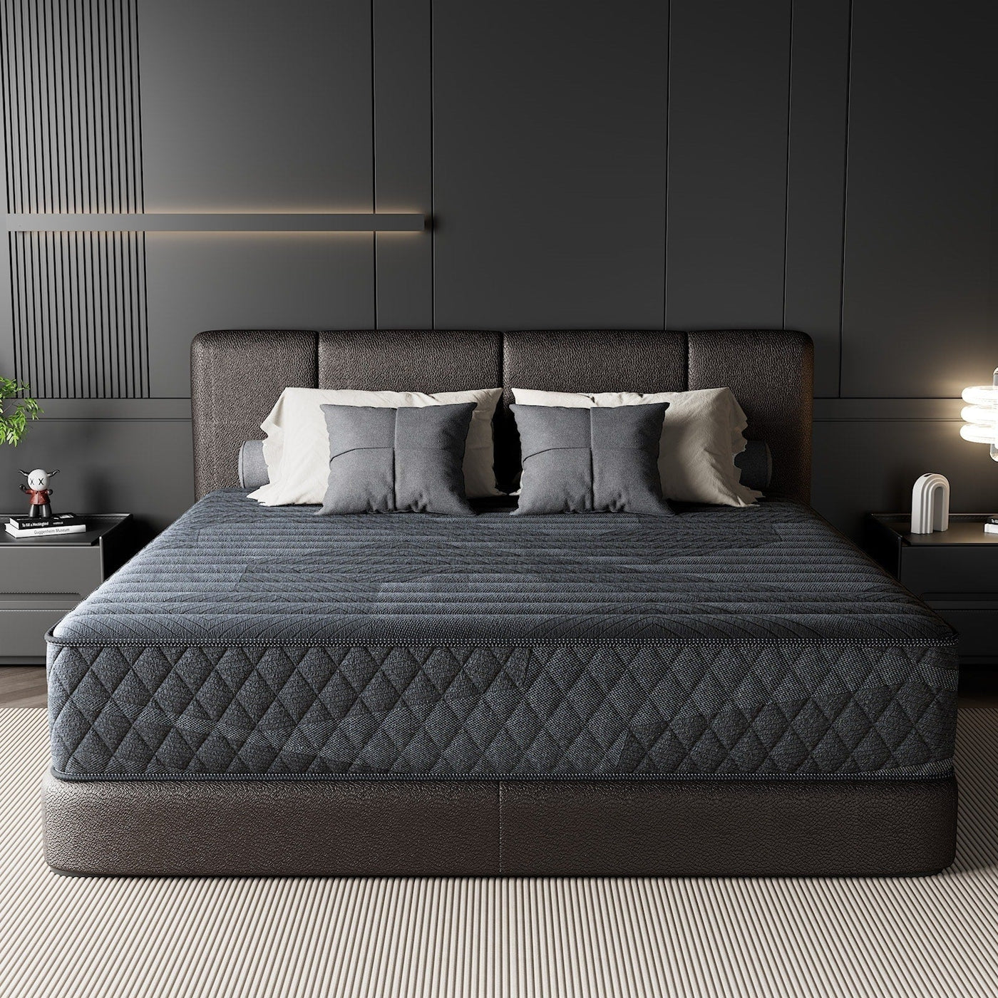 SweDrea Plush Hybrid Memory Foam 8/12 in.Cooling Breathable Mattress with CertiPUR-US, SGS and OEKO-TEX