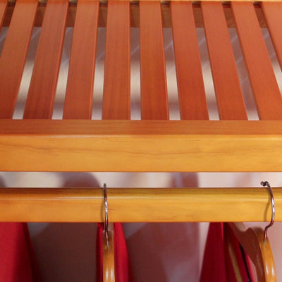 John Louis Home Solid Wood Reach-In Simplicity Closet System Honey Maple