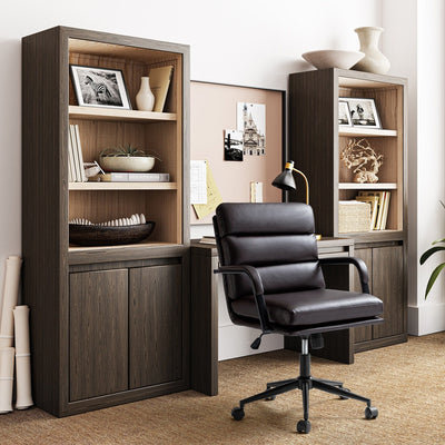 Joseph Modern Task Faux Leather Chair with Tilt Lock and Center Tilt by HULALA HOME