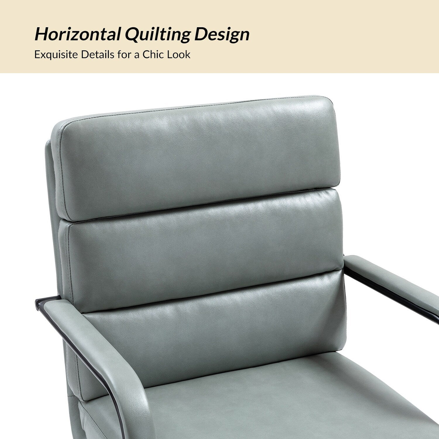 Joseph Modern Task Faux Leather Chair with Tilt Lock and Center Tilt by HULALA HOME