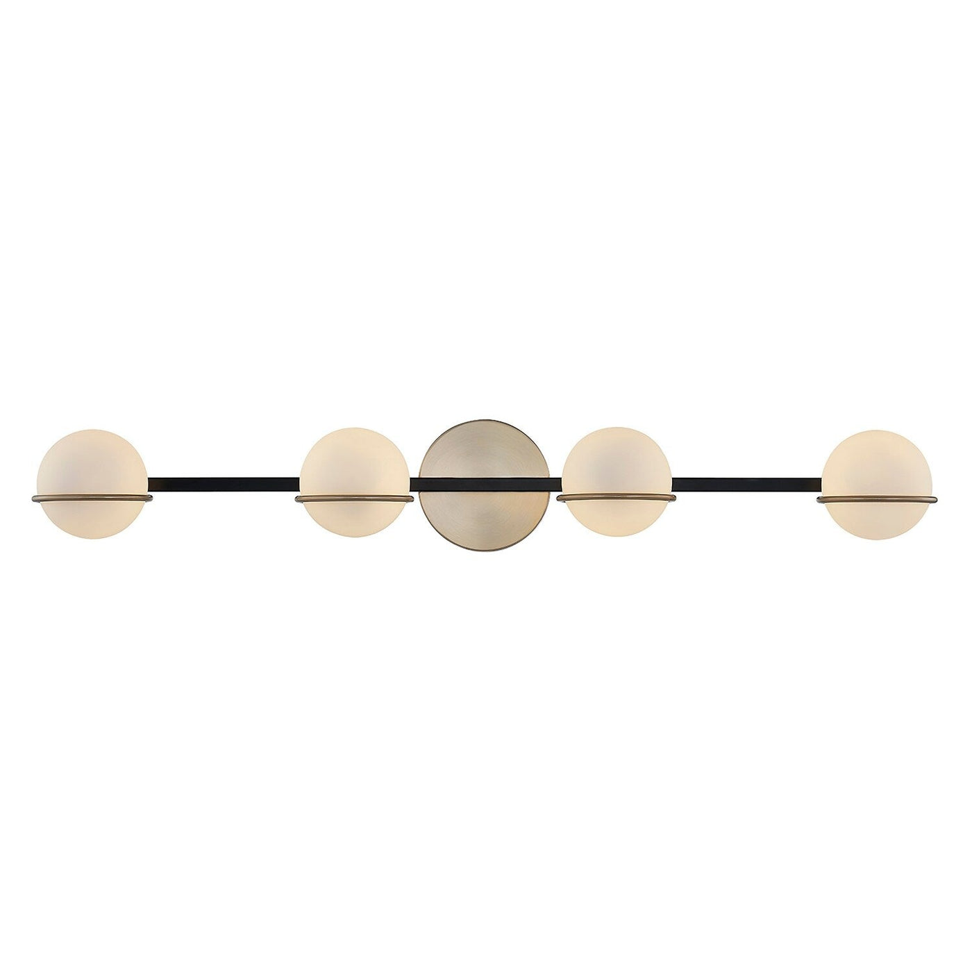 Justice Design Group EVOLV Fusion Centric 4-Light Bath Bar with Opal Glass Shade