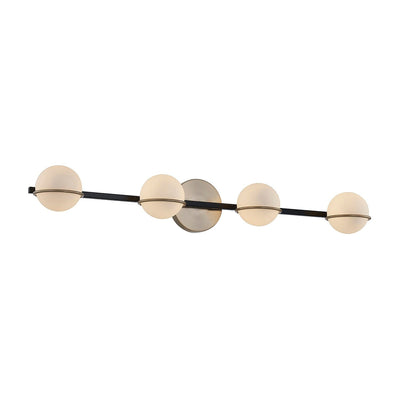 Justice Design Group EVOLV Fusion Centric 4-Light Bath Bar with Opal Glass Shade
