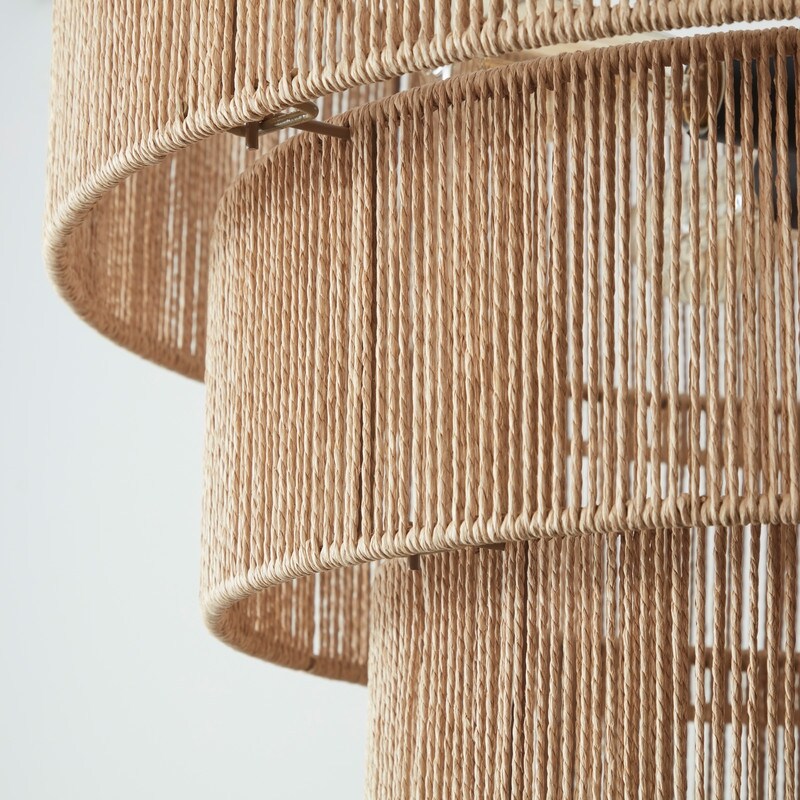 KAWOTI Width 26 5-Light 4-Tiered Bohemian Pendant Light