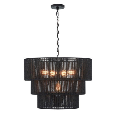 KAWOTI Width 26 5-Light 4-Tiered Bohemian Pendant Light