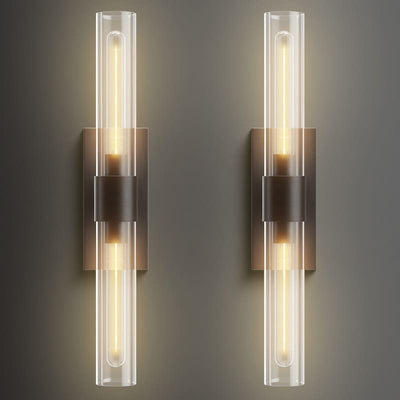 KAYLA Modern Glass Wall Sconces, Indoor Wall Lighting Wall Light Fixtures, Vanity Light with Glass Shade(2-Sets)