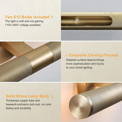 KAYLA Modern Wall Sconces, Brass Wall Mounted Lights, Bathroom Wall Picture Light for Living Room, Indoor Sconce Lighting - N/A