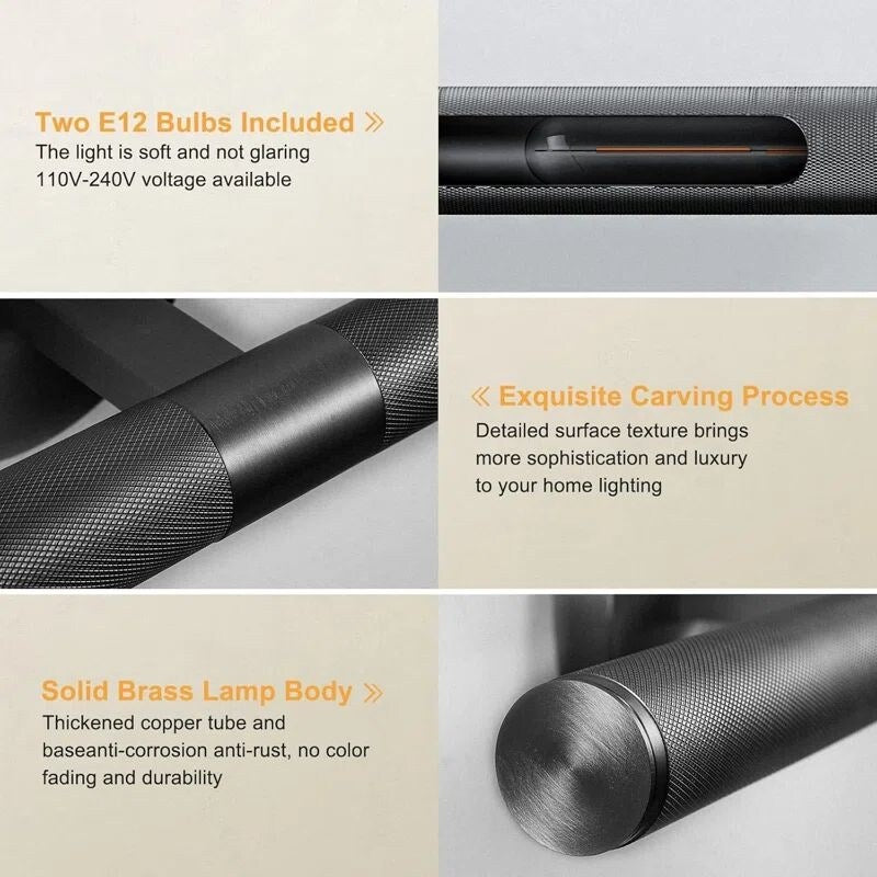 KAYLA Modern Wall Sconces, Brass Wall Mounted Lights, Bathroom Wall Picture Light for Living Room, Indoor Sconce Lighting - N/A