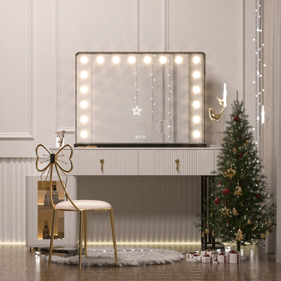 Keonjinn LED Makeup Hollywood Vanity Mirror with 15/18 LED Lights