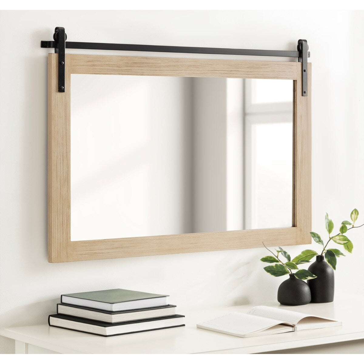 Kate and Laurel Cates Rustic Rectangular Wall Mirror