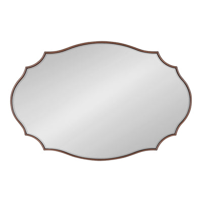 Kate and Laurel Leanna Scalloped Oval Wall Mirror