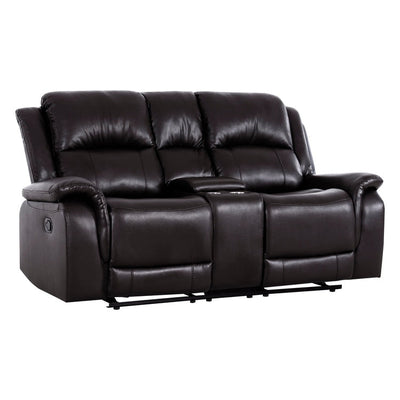 Leather Manual Recliner Sofa Collection for Living Room Leather Reclining Furniture for Home Office Living Room