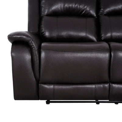 Leather Manual Recliner Sofa Collection for Living Room Leather Reclining Furniture for Home Office Living Room