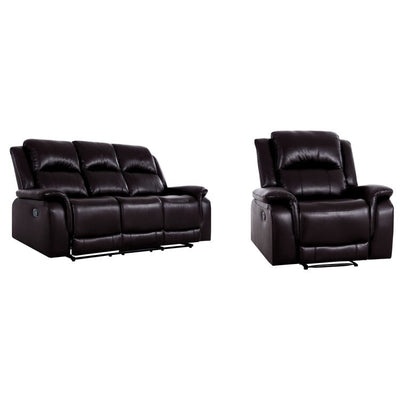 Leather Manual Recliner Sofa Collection for Living Room Leather Reclining Furniture for Home Office Living Room